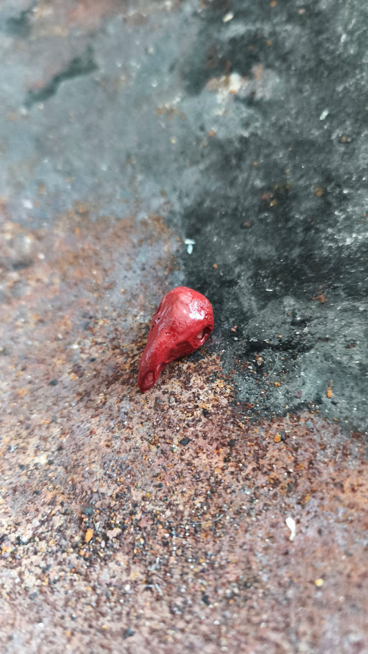 Raaf ravenkop hanger klein rood